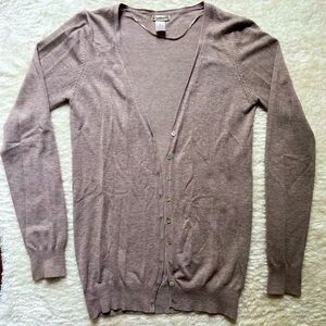 Beige M size long cardigan